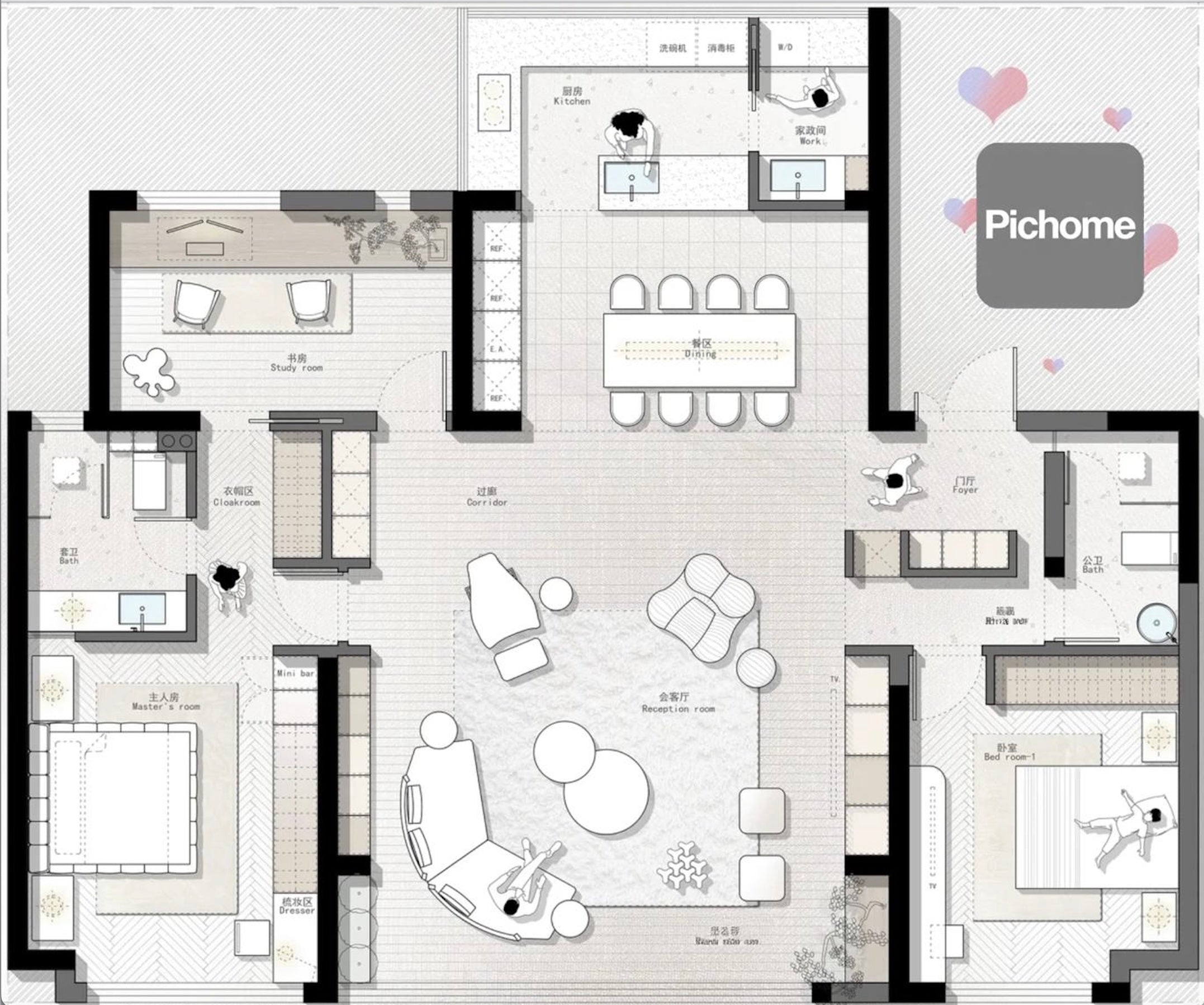 Redesigned floor plan