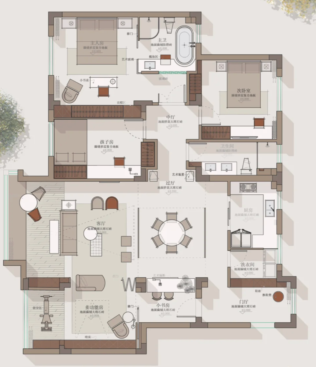 Redesigned multi-functional living room