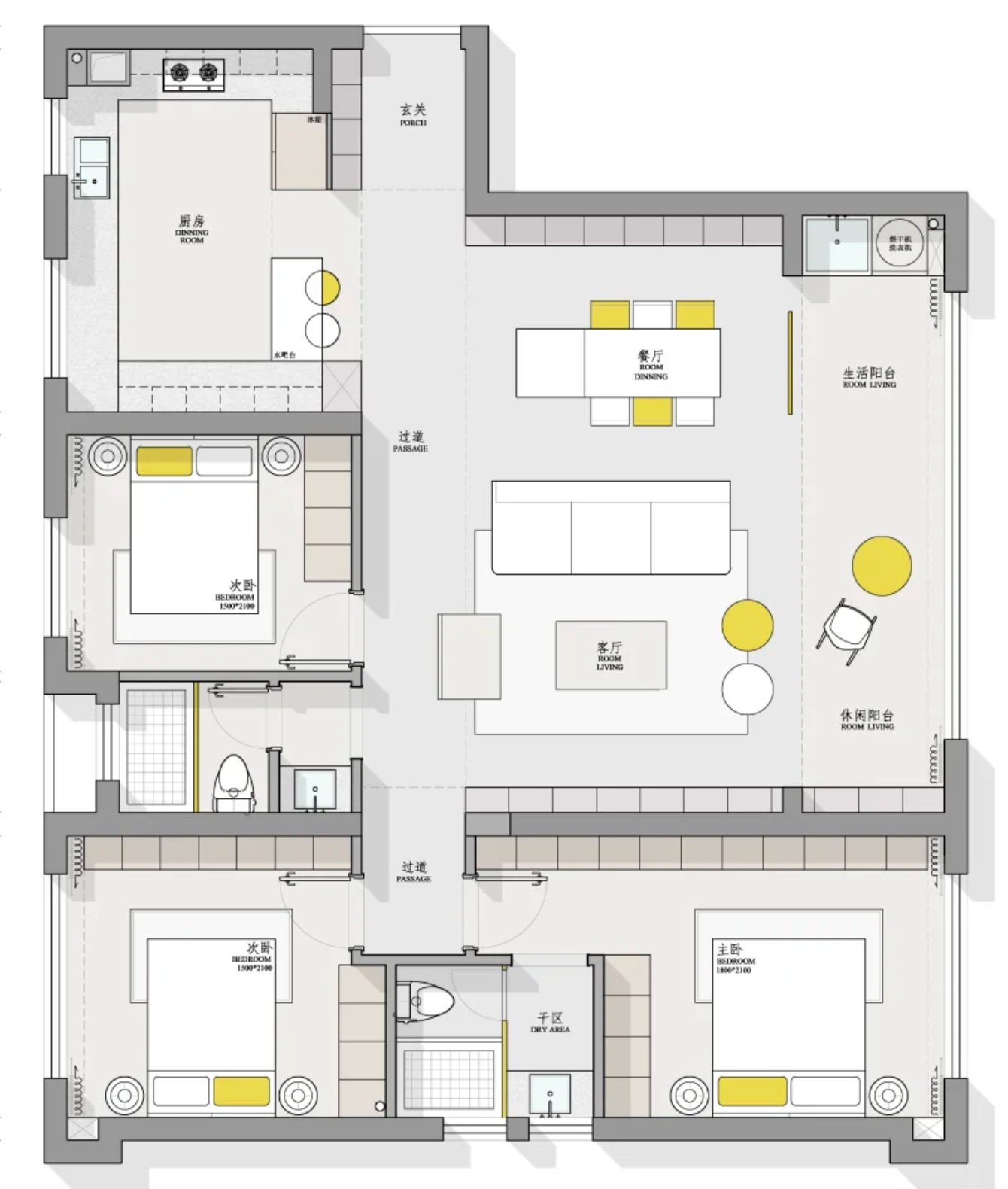Redesigned room with a clean, minimalist aesthetic