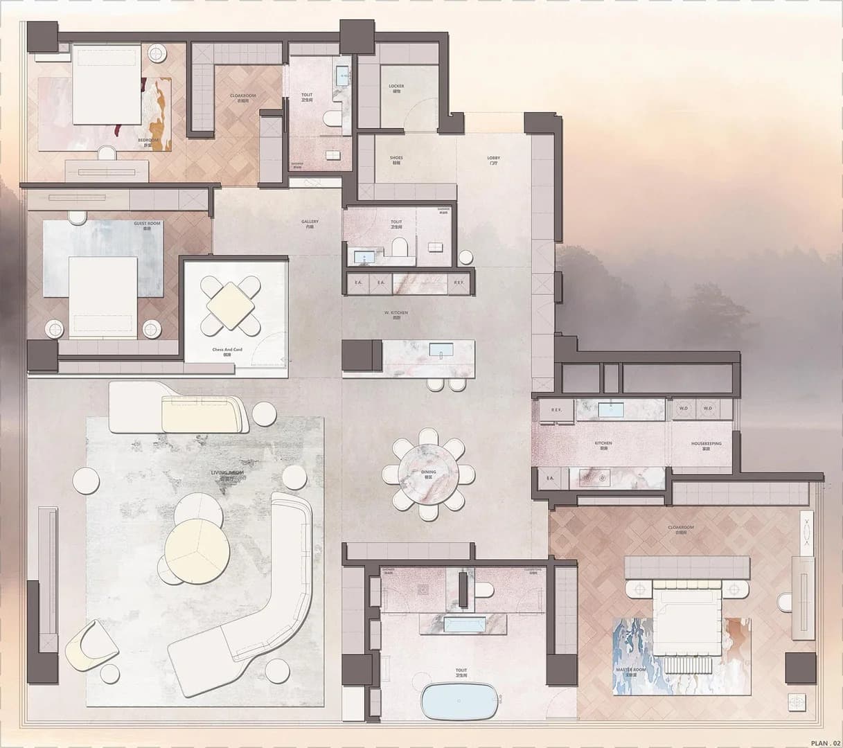 The floor plan it started from