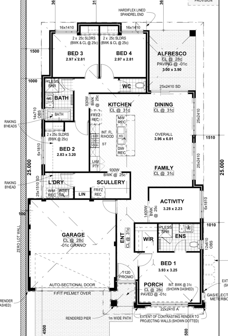 The floor plan it started from