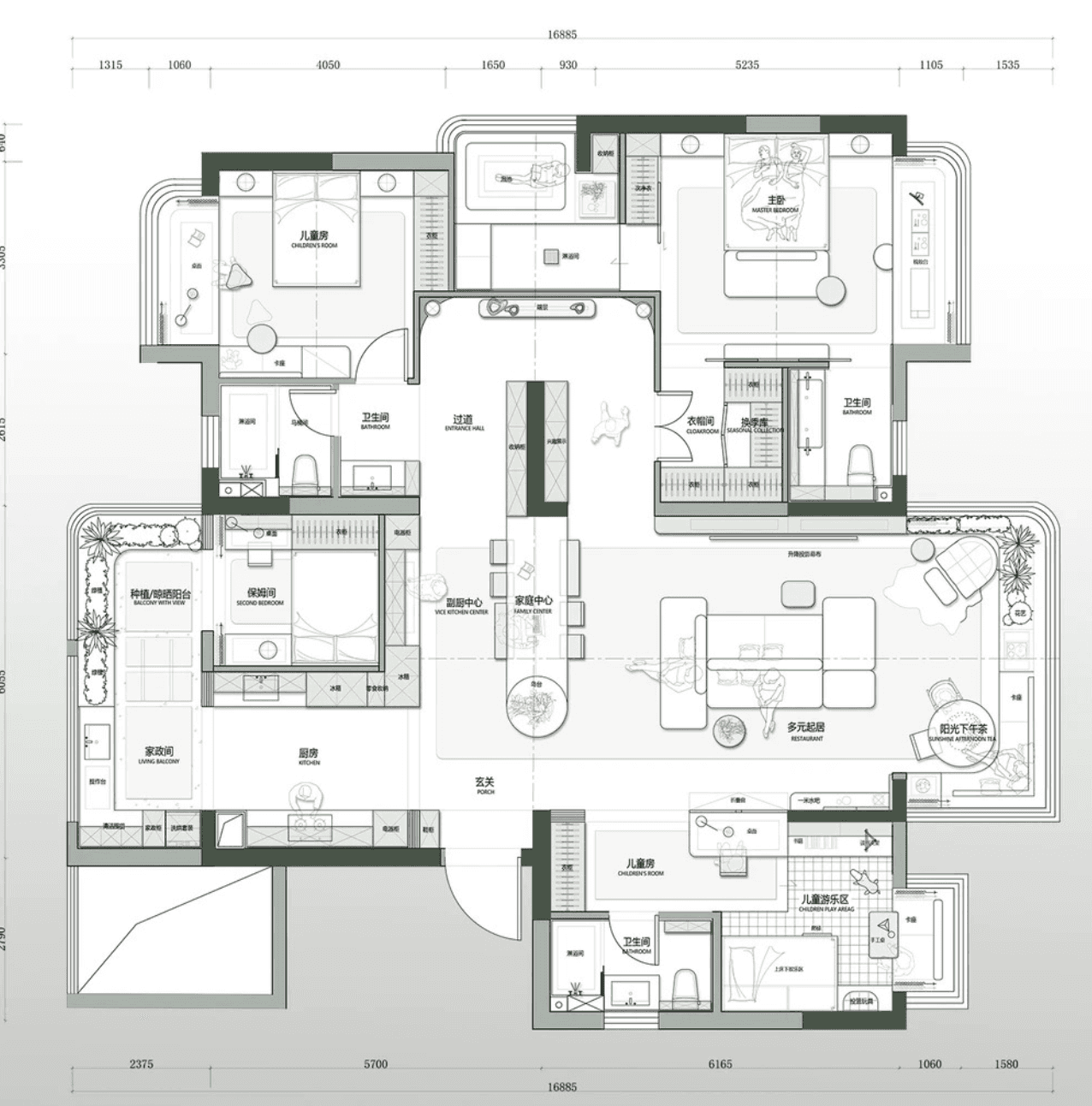 The floor plan it started from