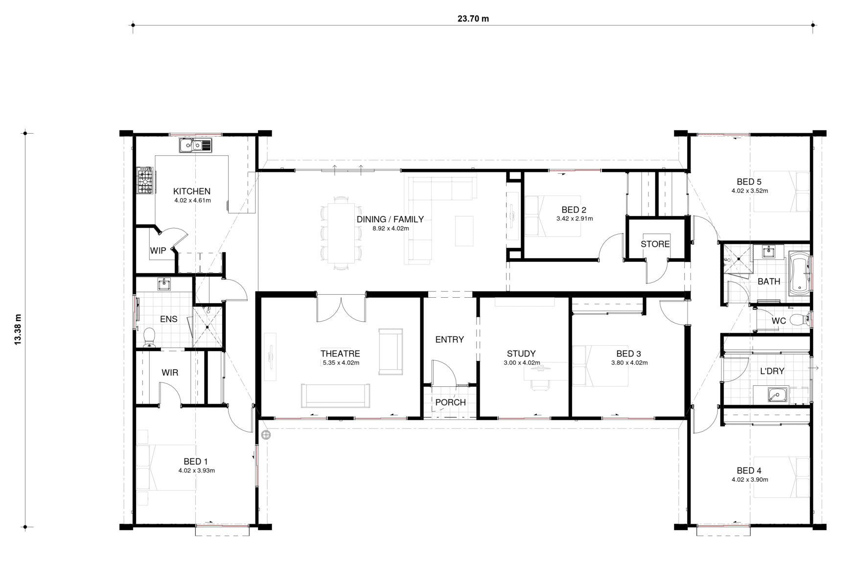 The floor plan it started from