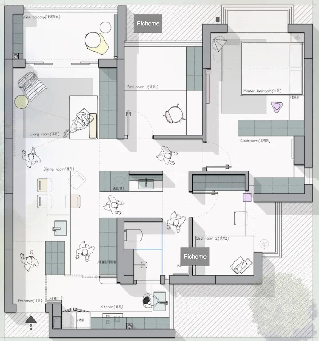 Redesigned floor plan