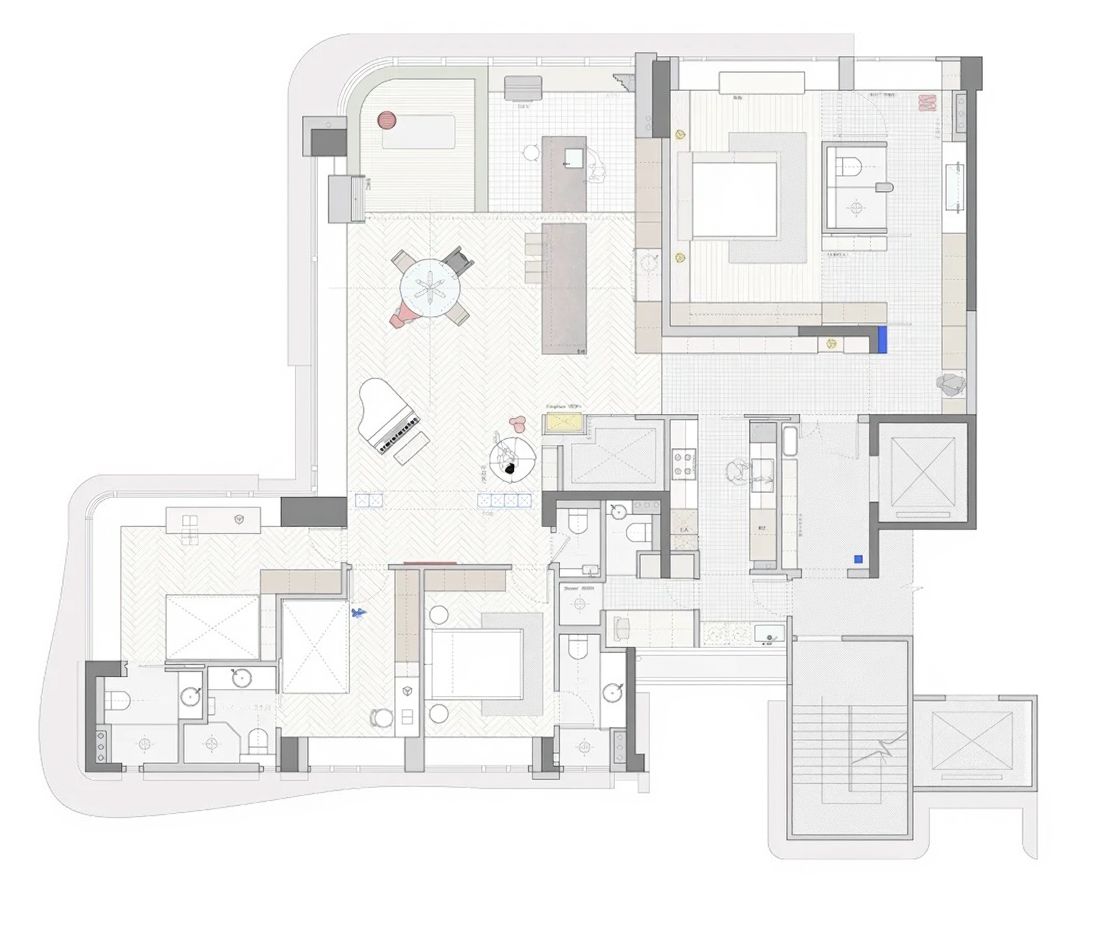 A bright, cohesive and open family living space with excellent flow.